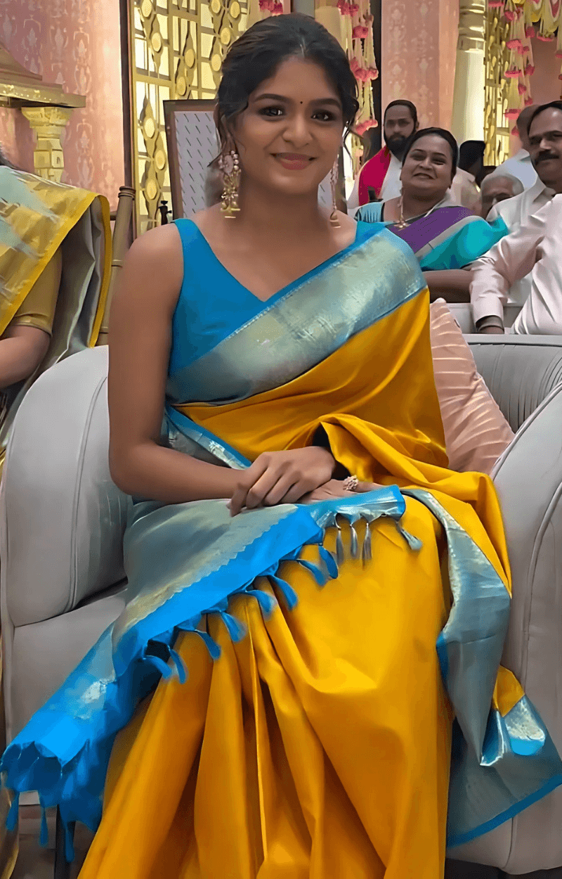 Flaunt Yellow Soft Silk Saree With Seraglio Blouse Piece