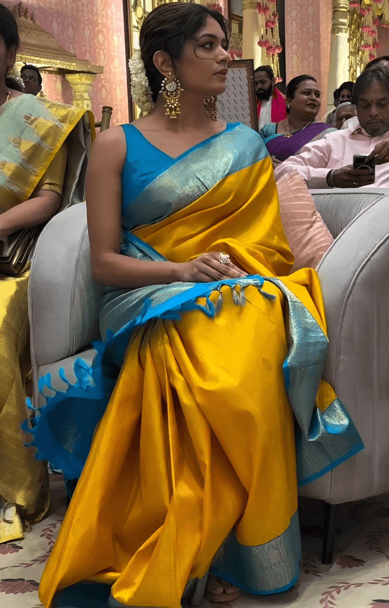 Flaunt Yellow Soft Silk Saree With Seraglio Blouse Piece