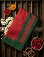 Girlish Maroon Cotton Silk Saree With Stunner Blouse Piece
