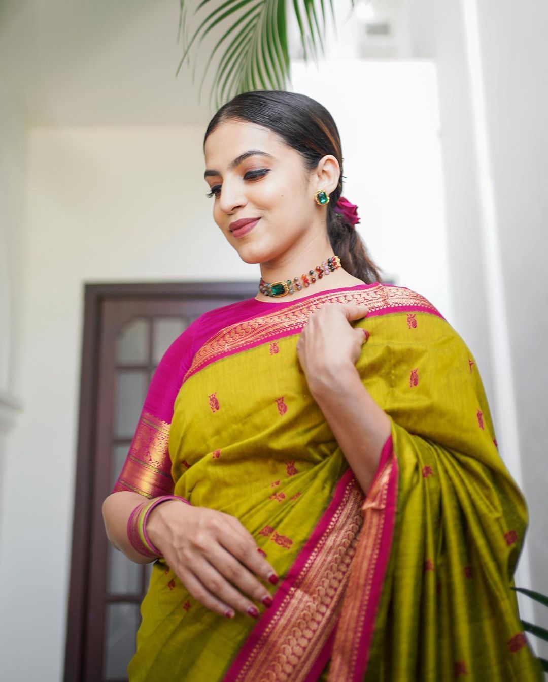 Amazing Mustard Soft Banarasi Silk Saree With Precious Blouse Piece
