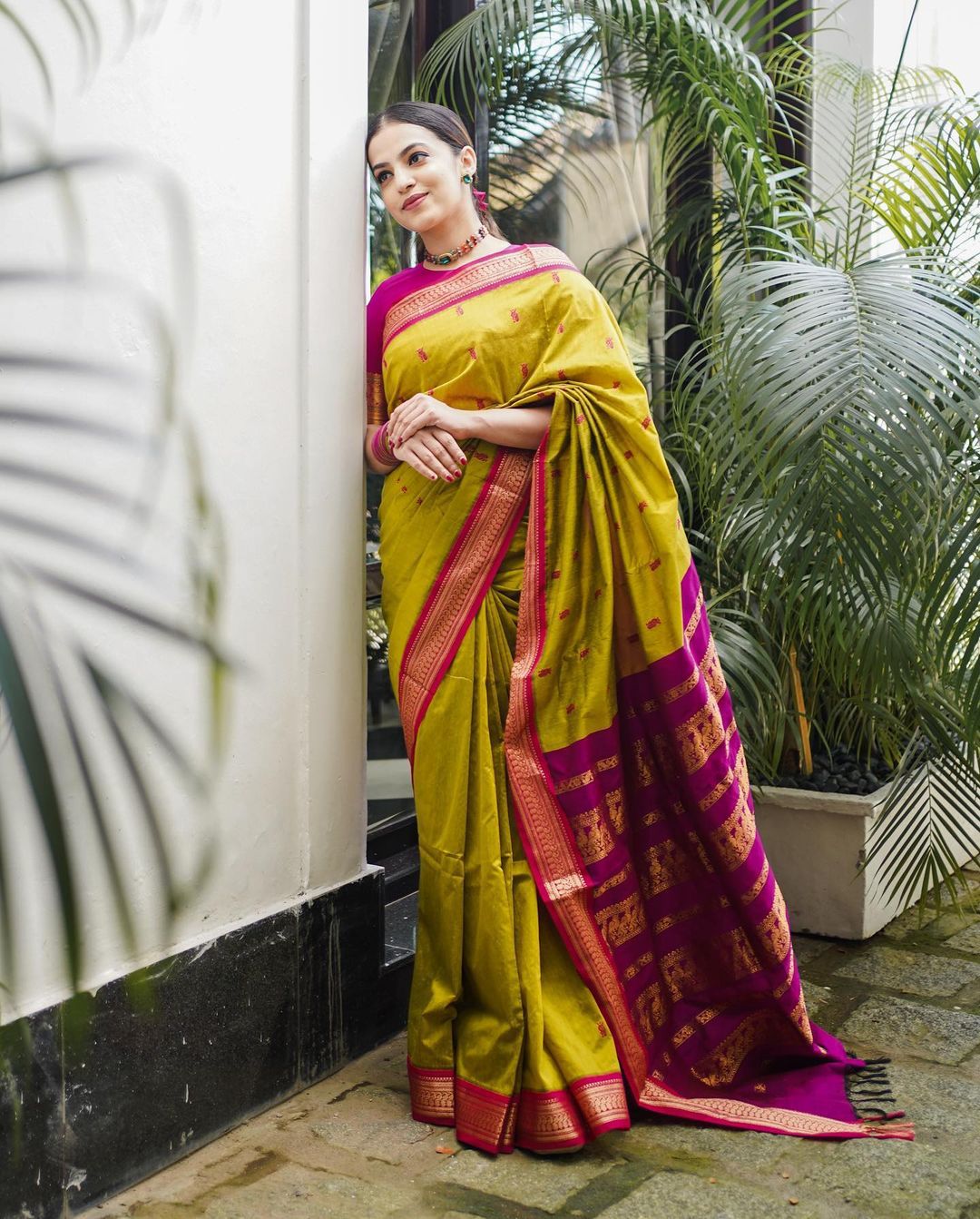Amazing Mustard Soft Banarasi Silk Saree With Precious Blouse Piece