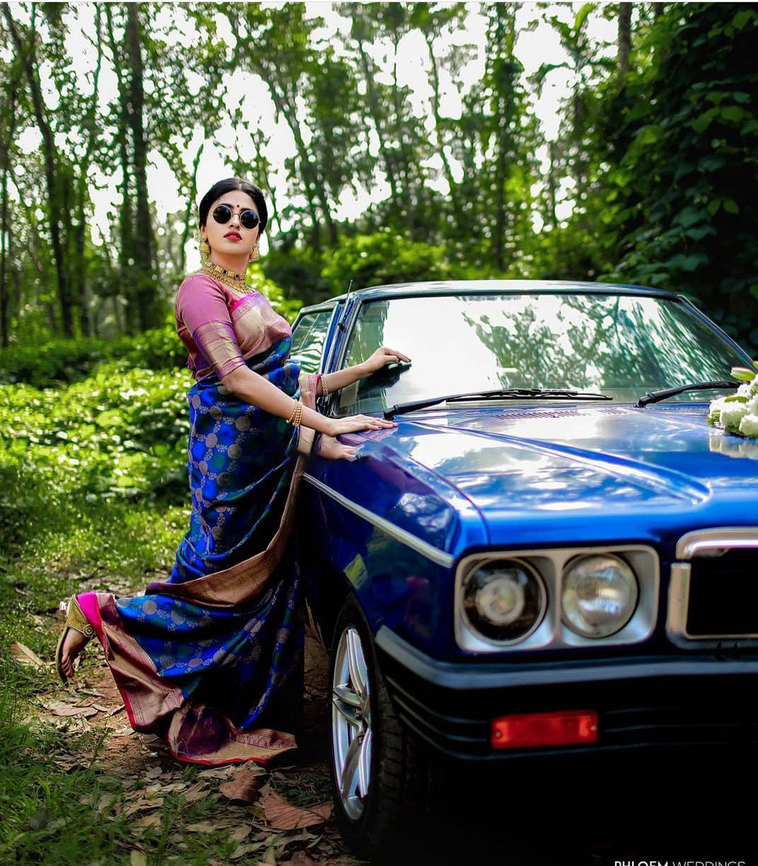 Delightful Blue Soft Banarasi Silk Saree With Pleasant Blouse Piece