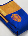 Proficient Royal Blue Soft Banarasi Silk Saree With Lissome Blouse Piece