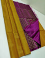 Assemblage Mustard Soft Silk Saree With Energetic Blouse Piece