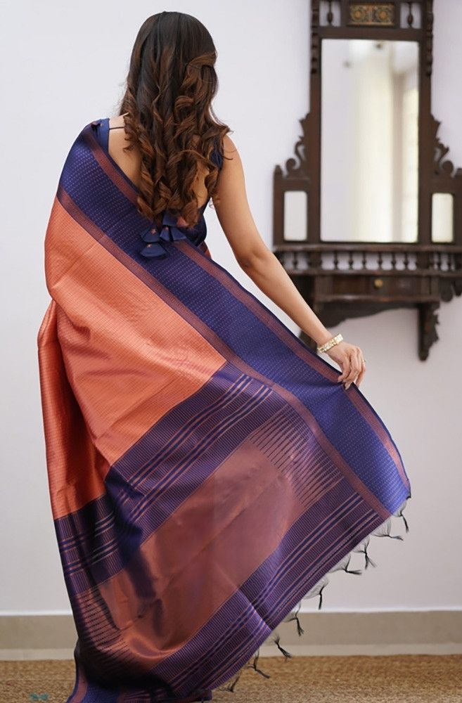 Smart Pink Soft Silk Saree With Most Gossamer Blouse Piece