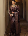 Sonorous Purple Soft Silk Saree With Admirable Blouse Piece