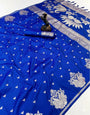Phenomenal Royal Blue Soft Silk Saree With Deserving Blouse Piece