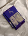 Charming Royal Blue Soft Banarasi Silk Saree With Smart Blouse Piece