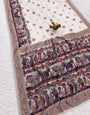 Surreptitious Beige Pashmina Silk Saree With Luxuriant Blouse Piece