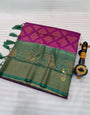 Ailurophile Dark Pink Soft Banarasi Silk Saree With Capricious Blouse Piece