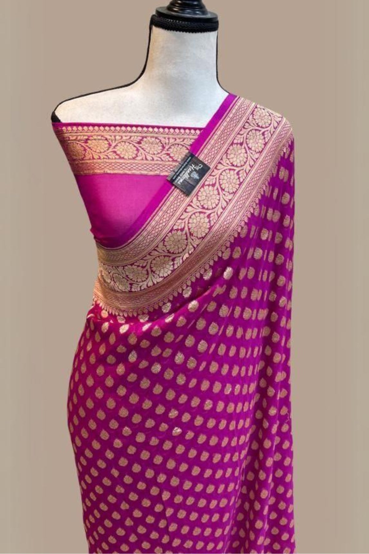 Propinquity Dark Pink Soft Banarasi Silk Saree With Demanding Blouse Piece