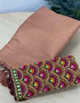 Allure Baby Pink Kanjivaram Silk Saree With Two Artistic Blouse Piece