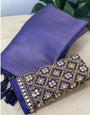 Panache Blue Kanjivaram Silk Saree With Two Proficient Blouse Piece