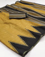 Snazzy Mustard Printed Cotton Silk Saree With Prodigal Blouse Piece