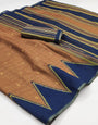 Embrocation Brown Printed Cotton Silk Saree With Eclat Blouse Piece