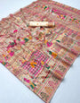 Precious Beige Pashmina Silk Saree With Sophisticated Blouse Piece