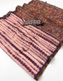 Pleasant Pink Printed Cotton Silk Saree With Beleaguer Blouse Piece