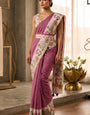 Quixotic Pink Printed Cotton Silk Saree With Proficient Blouse Piece