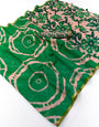 Beguiling Green Printed Cotton Silk Saree With Ethereal Blouse Piece