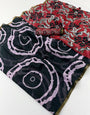 Panoply Black Printed Cotton Silk Saree With Tantalizing Blouse Piece