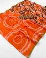 Radiant Orange Printed Cotton Silk Saree With Sophisticated Blouse Piece