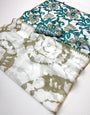 Amazing Off White Printed Cotton Silk Saree With Supernal Blouse Piece