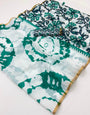 Excellent Off White Printed Cotton Silk Saree With Evanescent Blouse Piece