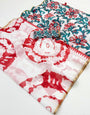 Gorgeous Off White Printed Cotton Silk Saree With Glittering Blouse Piece