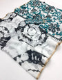 Surpassing Off White Printed Cotton Silk Saree With Cynosure Blouse Piece