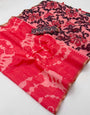 Embrocation Pink Printed Cotton Silk Saree With Eclat Blouse Piece