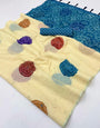 Luxuriant Beige Printed Cotton Silk Saree With Stylish Blouse Piece