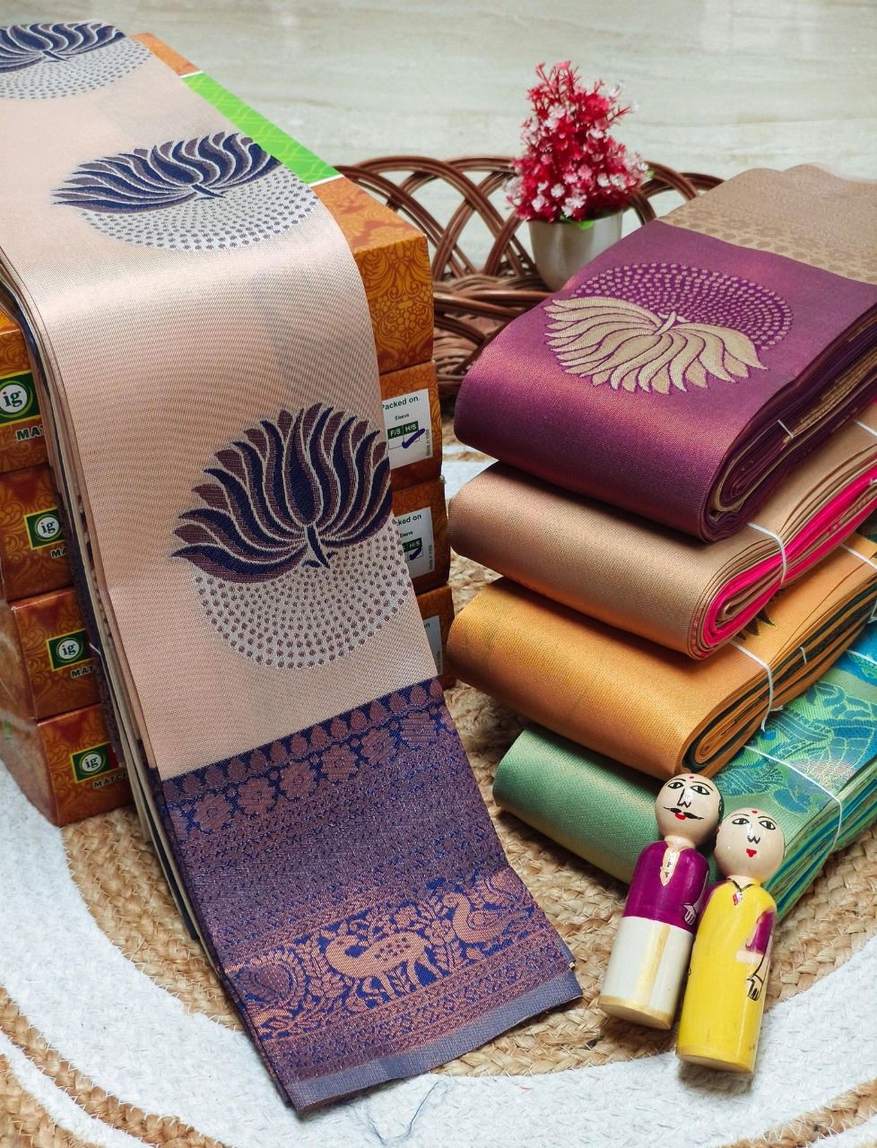 Invaluable Beige and Blue Soft Silk Saree With Scrumptious Blouse Piece