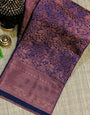 Diaphanous Purple Soft Banarasi Silk Saree With Felicitous Blouse Piece