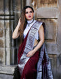 Ineffable Wine Soft Banarasi Silk Saree With Attractive Blouse Piece