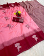 Engaging Pink Soft Silk Saree With Demesne Blouse Piece