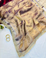 Quixotic Lavender Tissue Silk Saree With Proficient Blouse Piece