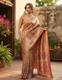 Forbearance Yellow Dola Pashmina Saree With Engaging Blouse Piece