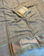 Proficient Beige Banarasi Viscose Silk Saree With Panache Blouse Piece