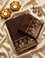 Mesmerising Brown Banarasi Viscose Silk Saree With Pulsating Blouse Piece