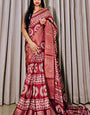 Oak Maroon Printed Dola Silk Saree