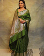 Assemblage Mehndi Soft Silk Saree With Inspiring Blouse Piece