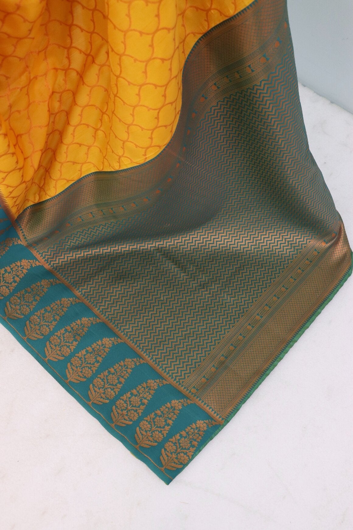 Transcendent Yellow Soft Banarasi Silk Saree With Resplendent Blouse Piece