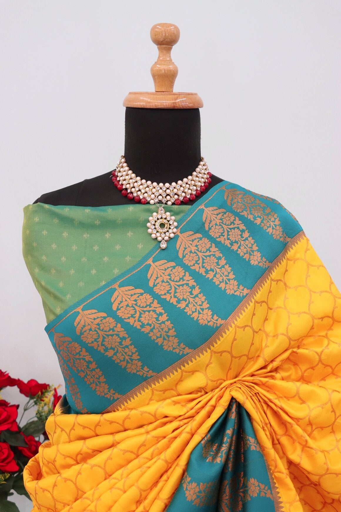 Transcendent Yellow Soft Banarasi Silk Saree With Resplendent Blouse Piece