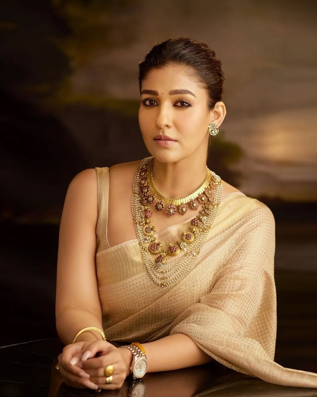 Elegant Style Beige Soft Tissue Silk Saree With Sizzling Blouse Piece