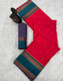 Delectable Magenta Soft Banarasi Silk Saree With Chatoyant Blouse Piece