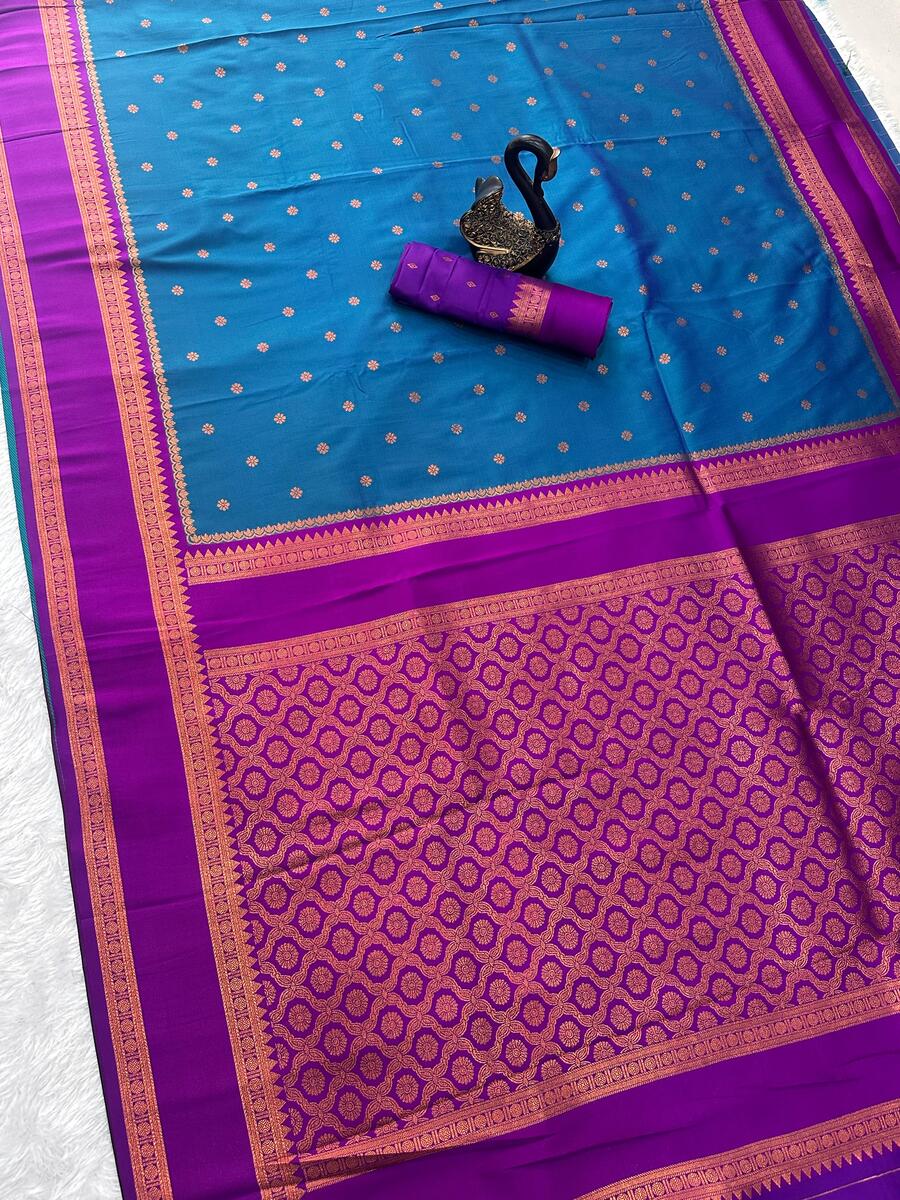 Scrupulous Teal Blue Soft Banarasi Silk Saree With Marvellous Blouse Piece