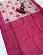 Effulgent Beige Soft Silk Saree With Most Flattering Blouse Piece