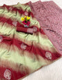 Invaluable Maroon Soft Silk Saree With Dalliance Blouse Piece