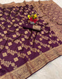 Lagniappe Purple Soft Silk Saree With Ebullience Blouse Piece