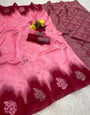 Deserving Pink Soft Silk Saree With Beguiling Blouse Piece